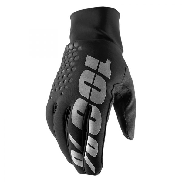 100%® - Hydromtc Brisker Men's Waterproof Gloves (Medium, Black/Gray)