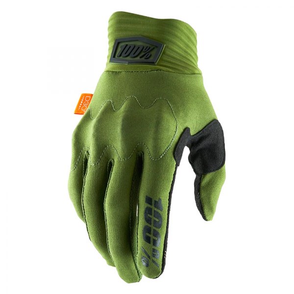 100%® - Cognito Men's Gloves (Medium, Black/Green)