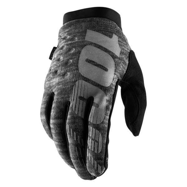 100%® - Brisker Men's Gloves (X-Large, Gray Heather)