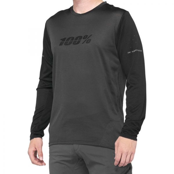 100%® - Ridecamp Jersey (Large, Black/Charcoal)