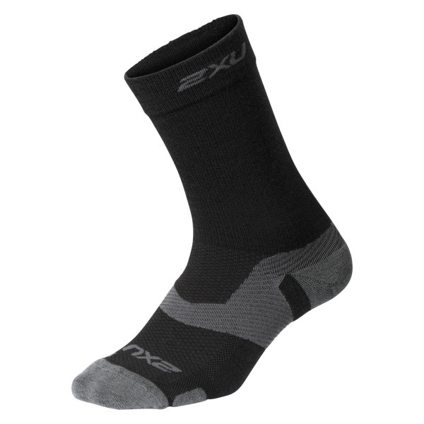 2XU® - Vectr™ Black/Titanium US 3.5-5.5 Crew Men's Compression Socks
