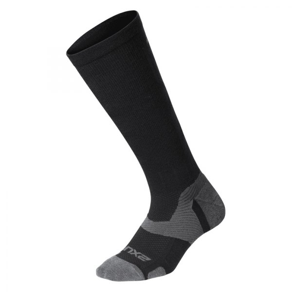 2XU® - Vectr™ Black/Titanium US 12.5-14 Knee-High Men's Compression Socks