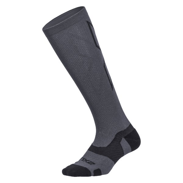 2XU® - Vectr™ Titanium/Black US 3.5-5.5 Knee-High Men's Compression Socks