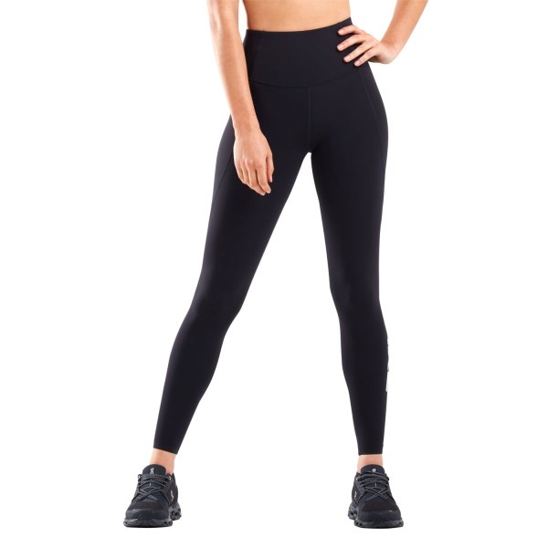 2XU® - Women's Medium Black/White Regular Fitness Hi-Rise New Heights Pocket Compression Tights