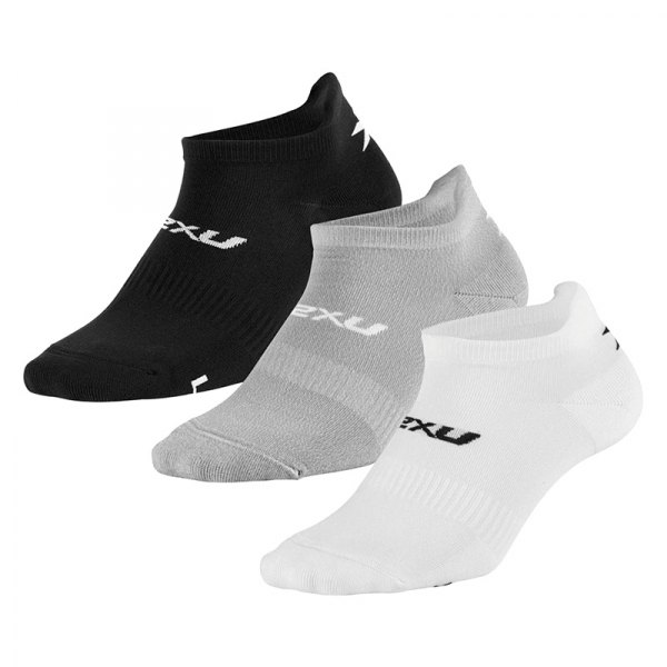 2XU® - Three/Color Medium Unisex Ankle Socks 3 Pairs