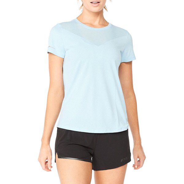 2XU® - Women's Light Speed Tech Small Cloud Blue/Silver Reflective T-Shirt