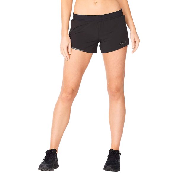 2XU® - Women's Light Speed X-Small Black/Black Reflective 3" Shorts