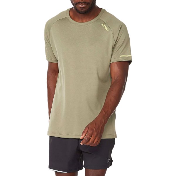 2XU® - Men's Aero X-Small Alpine/Kiwi Reflective T-Shirt