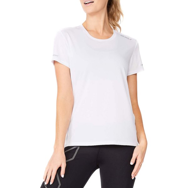 2XU® - Women's Aero X-Small White/Silver Reflective T-Shirt