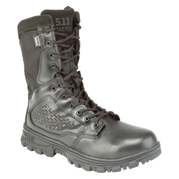 5.11 Tactical® - EVO Men's 11.5 Black Waterproof 8" Regular Width Boots with Side Zip