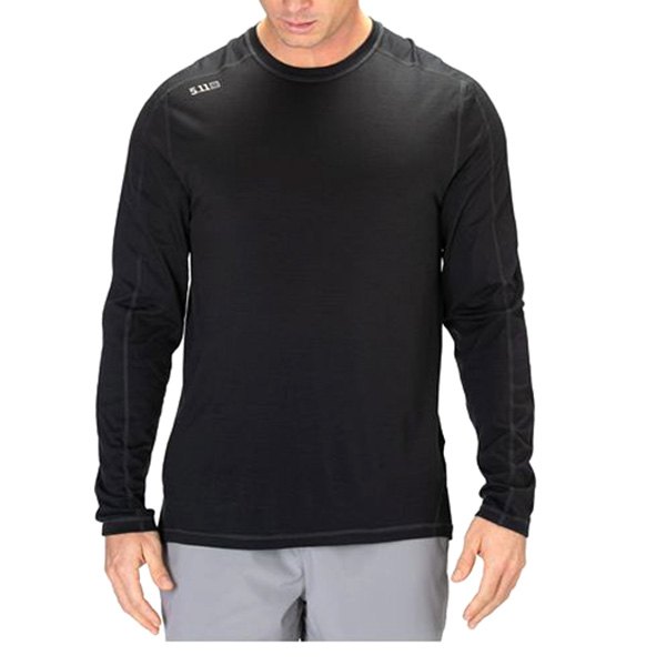 5.11 Tactical® - Range Ready Merino Men's XX-Large Black Wool Long Sleeve T-Shirt