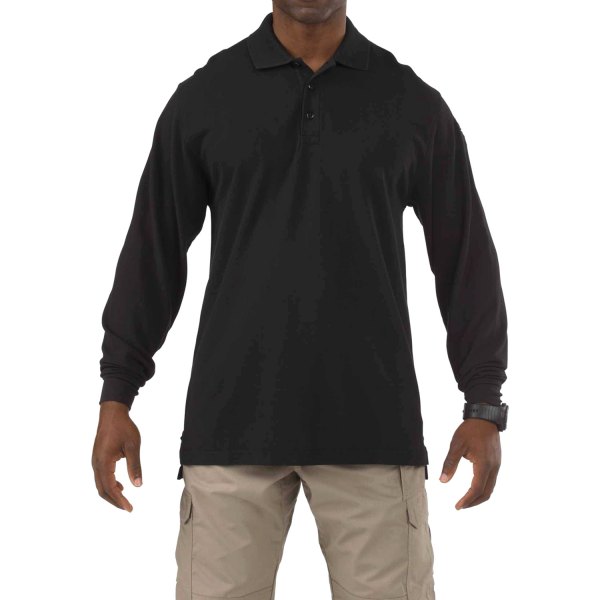 5.11 Tactical® - Professional Men's XX-Large Black Regular Long Sleeve Polo Shirt
