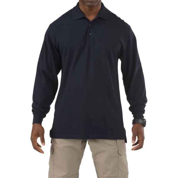 5.11 Tactical® - Professional Men's XX-Large Dark Navy Regular Long Sleeve Polo Shirt