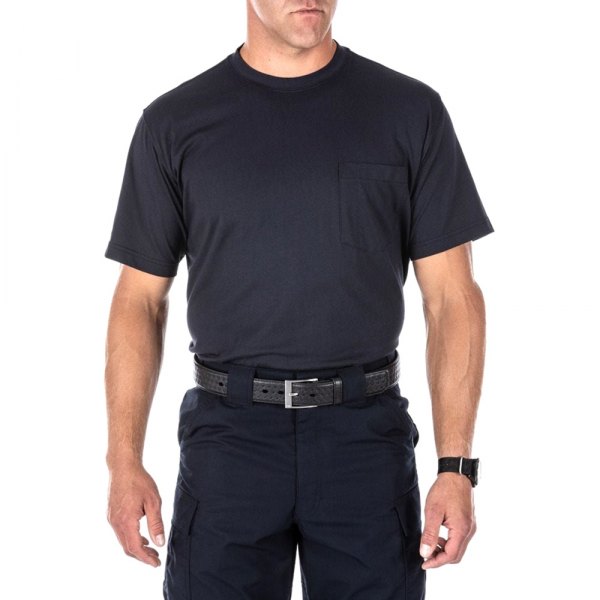 5.11 Tactical® - Professional Men's Small Fire Navy Pocketed T-Shirt