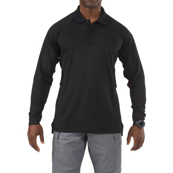 5.11 Tactical® - Performance Men's XX-Large Black Regular Long Sleeve Polo Shirt