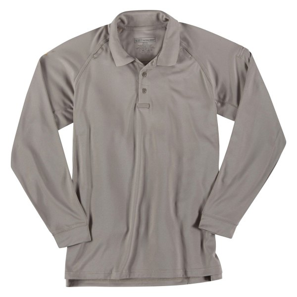 5.11 Tactical® - Performance Men's Large Silver Tan Regular Long Sleeve Polo Shirt