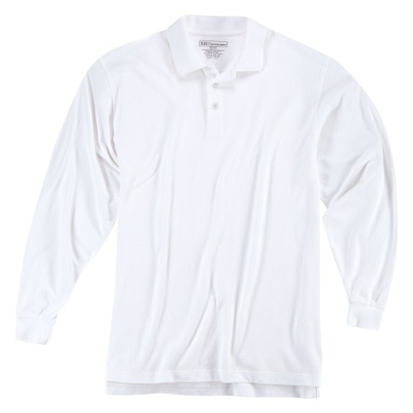 5.11 Tactical® - Utility Men's XX-Large White Long Sleeve Polo Shirt