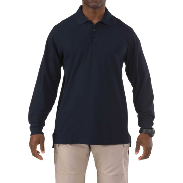 5.11 Tactical® - Utility Men's XX-Large Dark Navy Long Sleeve Polo Shirt