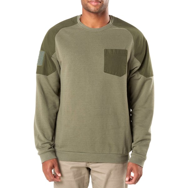 5.11 Tactical® - Radar™ Men's XX-Large Sage Green Fleece Long Sleeve Crew T-Shirt