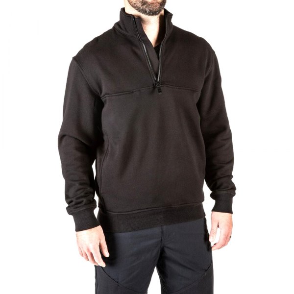 5.11 Tactical® - Men's Medium Black Regular Job Shirt with 1/4 Zip