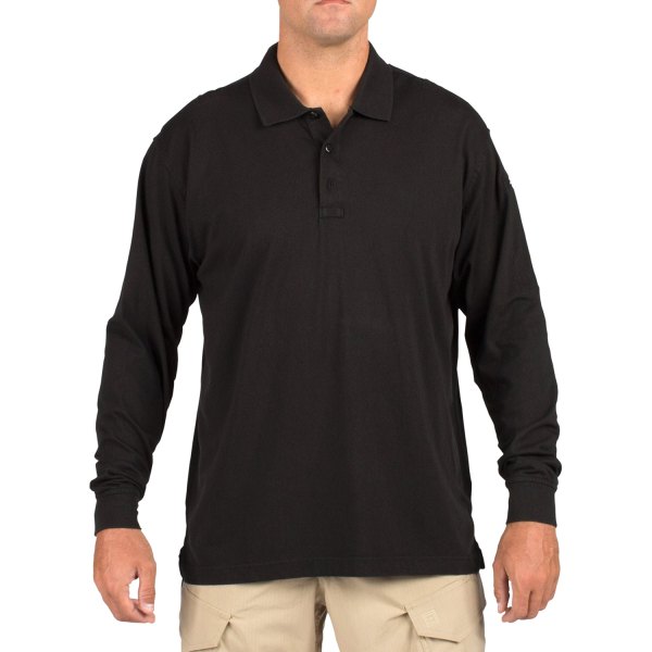 5.11 Tactical® - Tactical Jersey Men's XX-Large Black Long Sleeve Polo Shirt