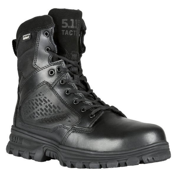 5.11 Tactical® - EVO Men's 9.5 Black Waterproof 6" Regular Width Boots with Side Zip