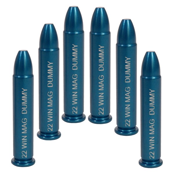 A-Zoom® - Action Proving .22 Winchester Magnum Blue Rimfire Snap Caps, 6 Pieces