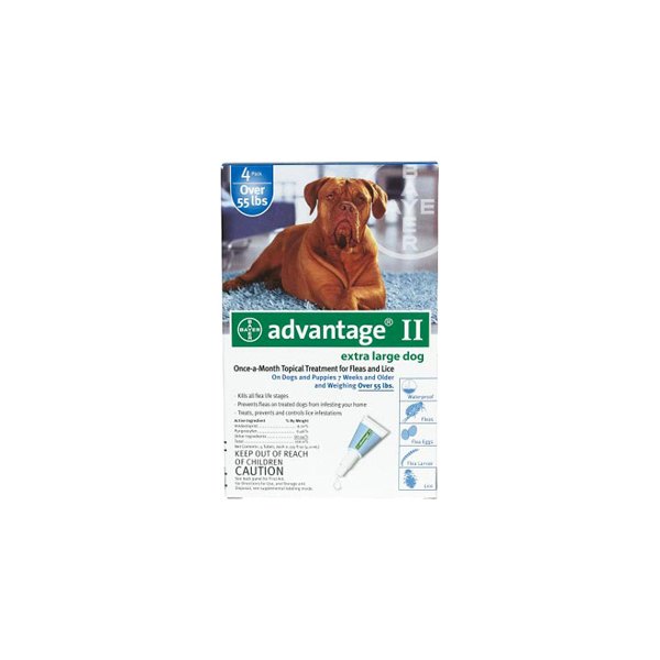 Advantage® - 4-Months Supply Flea and Lice Control for Dogs and Puppies over 55 lb