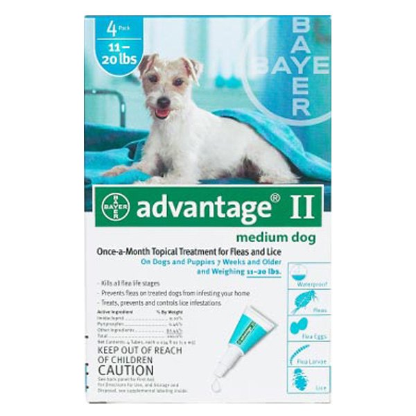 Advantage® - 4-Months Supply Flea and Lice Control for Dogs and Puppies 11-20 lb