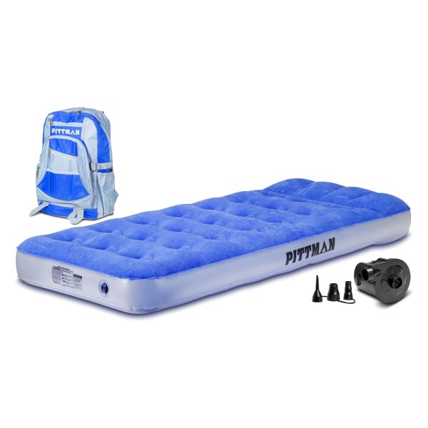 Pittman Outdoors® - Kid's 73" L x 30" W x 9" H Blue Twin Air Bed Kit