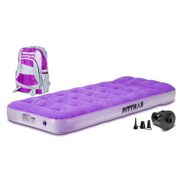 Pittman Outdoors® - Kid's 73" L x 30" W x 9" H Purple Twin Air Bed Kit
