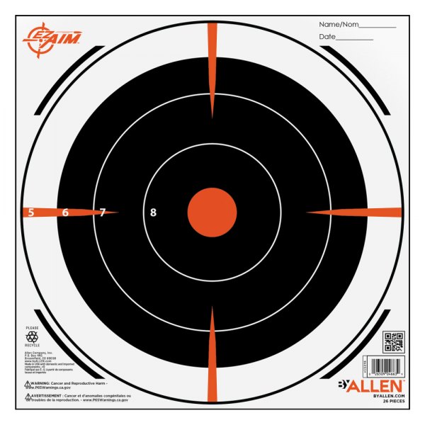 Allen Company® - EZ-Aim™ Paper Bullseye Target