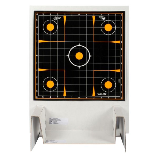 Allen Company® - EZ-Aim™ Adhesive Splash Reactive Paper Sight-In Grid Targets Kit & Target Stand