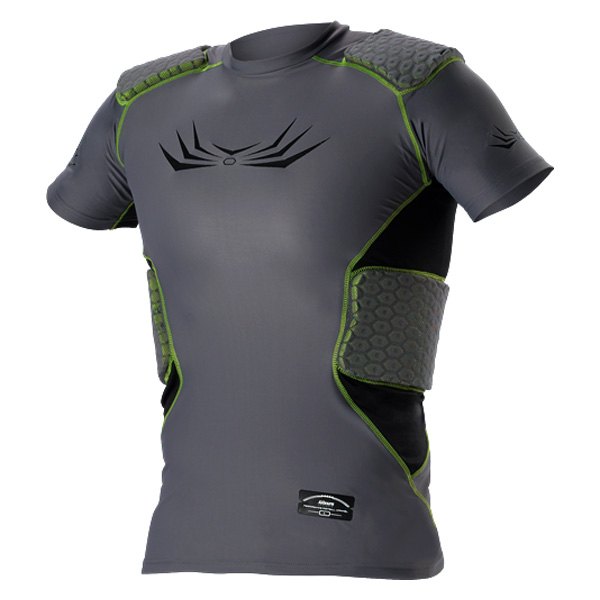 Alleson Athletic® - Adult Integrated 4X-Large Charcoal/Lime Upper Body Protection