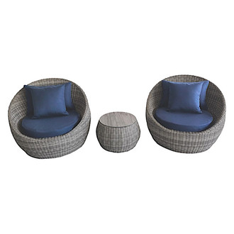 Allspace® - 3-Piece Wicker Barrel Set