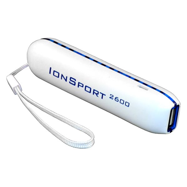 AllStart® - IonSport 2600 mAh White Power Bank with USB to Micro USB Cord & LED Light