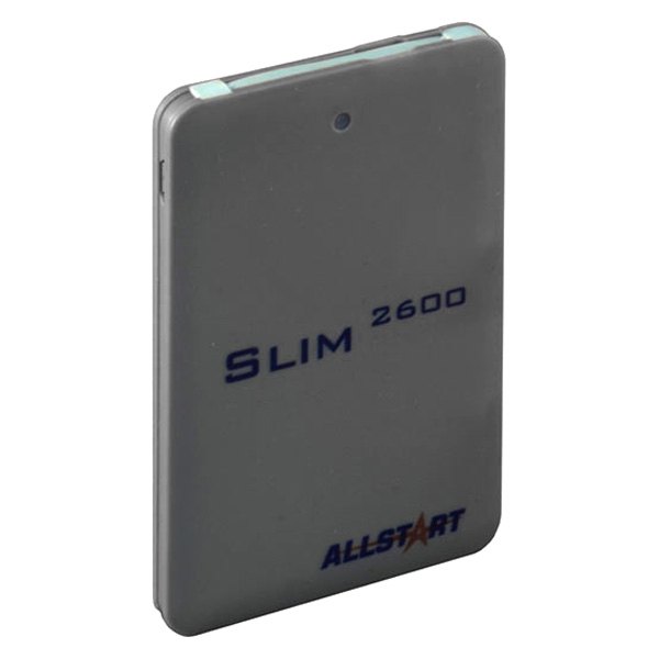AllStart® - Slim 2600 mAh Gray Power Bank with USB to Micro USB Cord