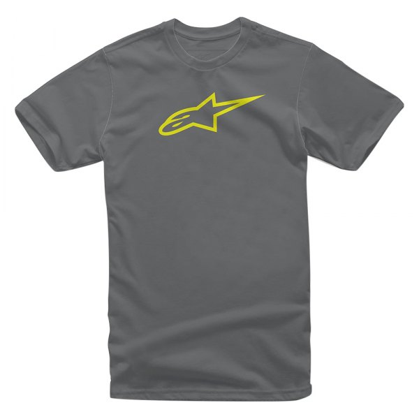 Alpinestars® - Ageless Classic Small Charcoal/Hi-Viz Yellow T-Shirt