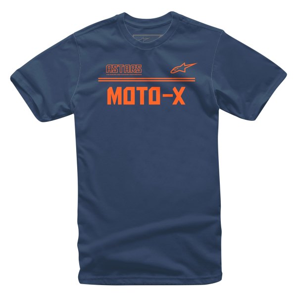 Alpinestars® - Astars Moto-X Medium Navy/Orange T-Shirt