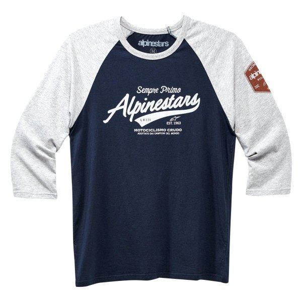Alpinestars® - Script Premium Large Gray Heather/Navy T-Shirt