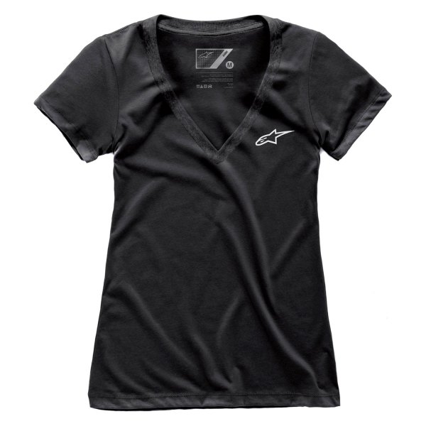 Alpinestars® - Women's V-Neck Ageless Small Black T-Shirt