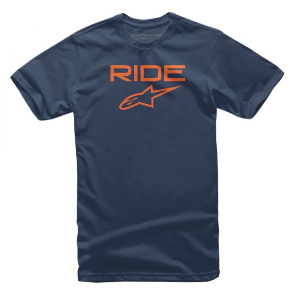 Alpinestars® - Ride 2.0 Youth Tee (Medium, Navy/Orange)