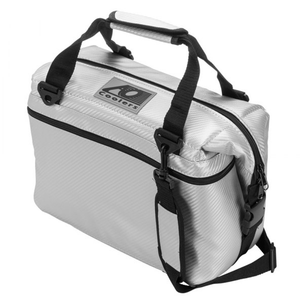 AO Coolers® - Carbon™ 12-Can Silver Cooler Bag