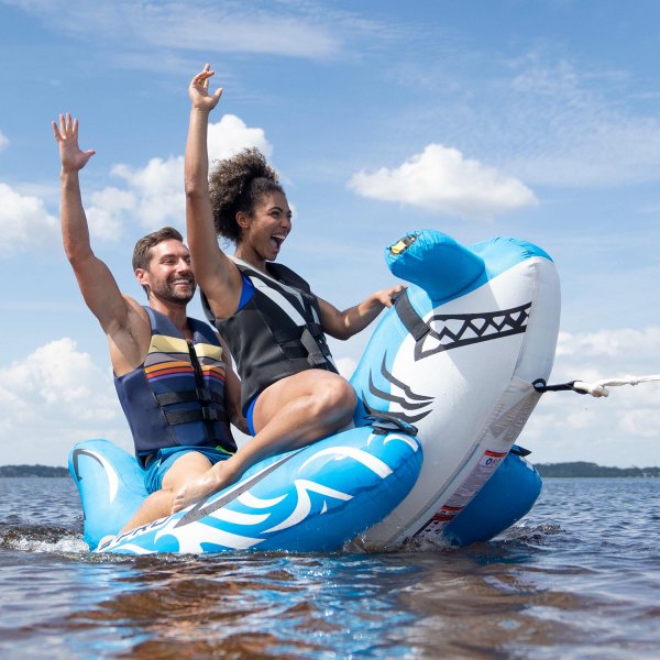 Aqua Leisure® - Aqua Pro 82" 1 or 2-Rider Sit-On Style The Shark Towable