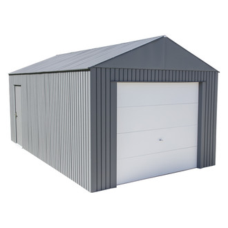 Arrow Storage® - 12' x 20' Everest™ Charcoal Steel Garage