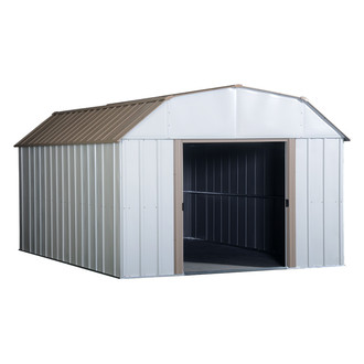 Arrow Storage® - 10'W x 14'D Lexington™ Steel Barn Storage Shed with Dual Sliding Doors