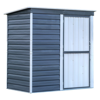 Arrow Storage® - 6'W x 4'D Shed-in-a-Box™ Steel Pent Storage Shed with Double Swing Doors