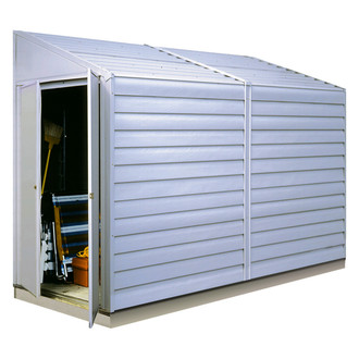 Arrow Storage® - 4'W x 10'D Yardsaver™ Electro-Galvanized Steel Pent Storage Shed with Dual Swing Door