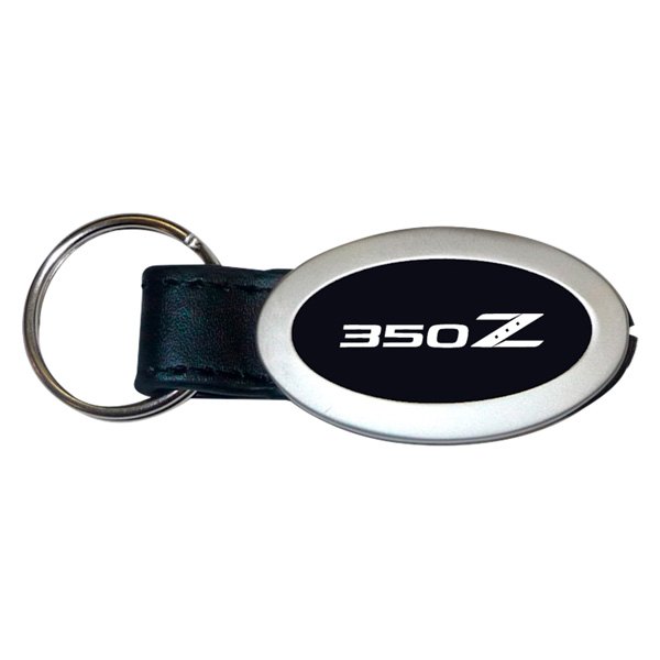 Autogold® - 350Z Logo Oval Leather Key Chain
