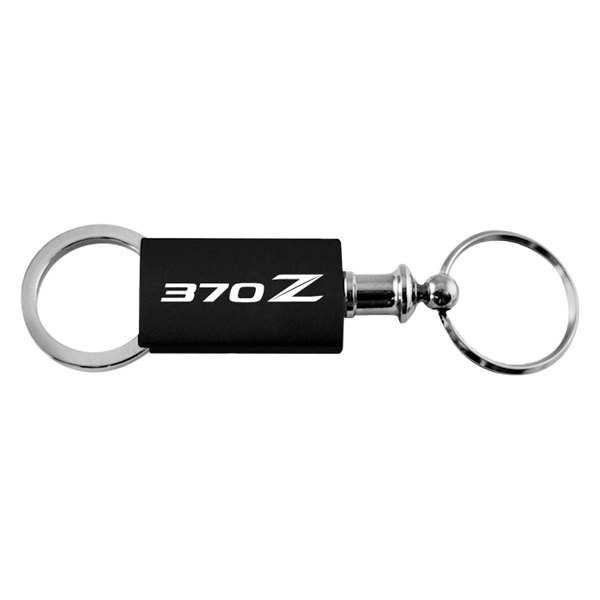 Autogold® - 370Z Logo Black Anodized Aluminum Valet Key Chain